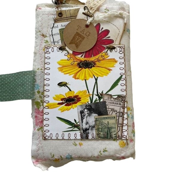 Writing Junk Journal Vintage Style Fabric Cover Diary Includes Ephemera No 17 u - Picture 3 of 16